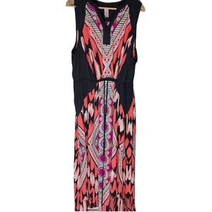 Pure Energy Plus Size Boho Print Maxi Dress